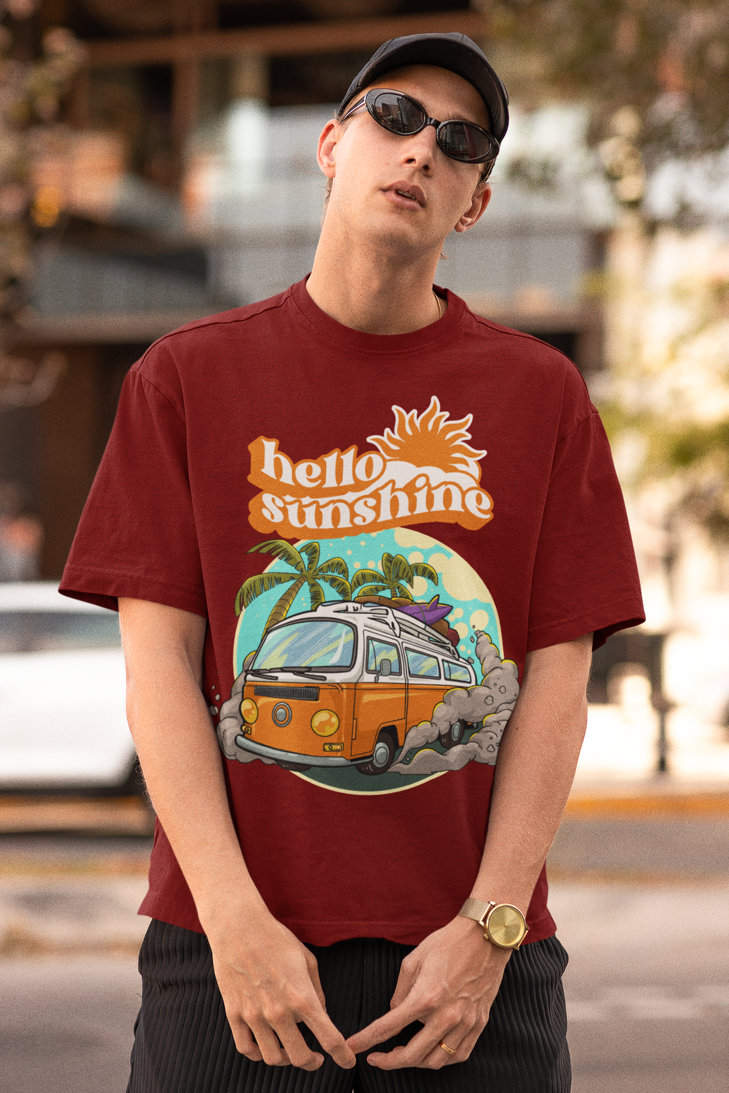 Hello Sunshine Oversized Cotton Tshirt