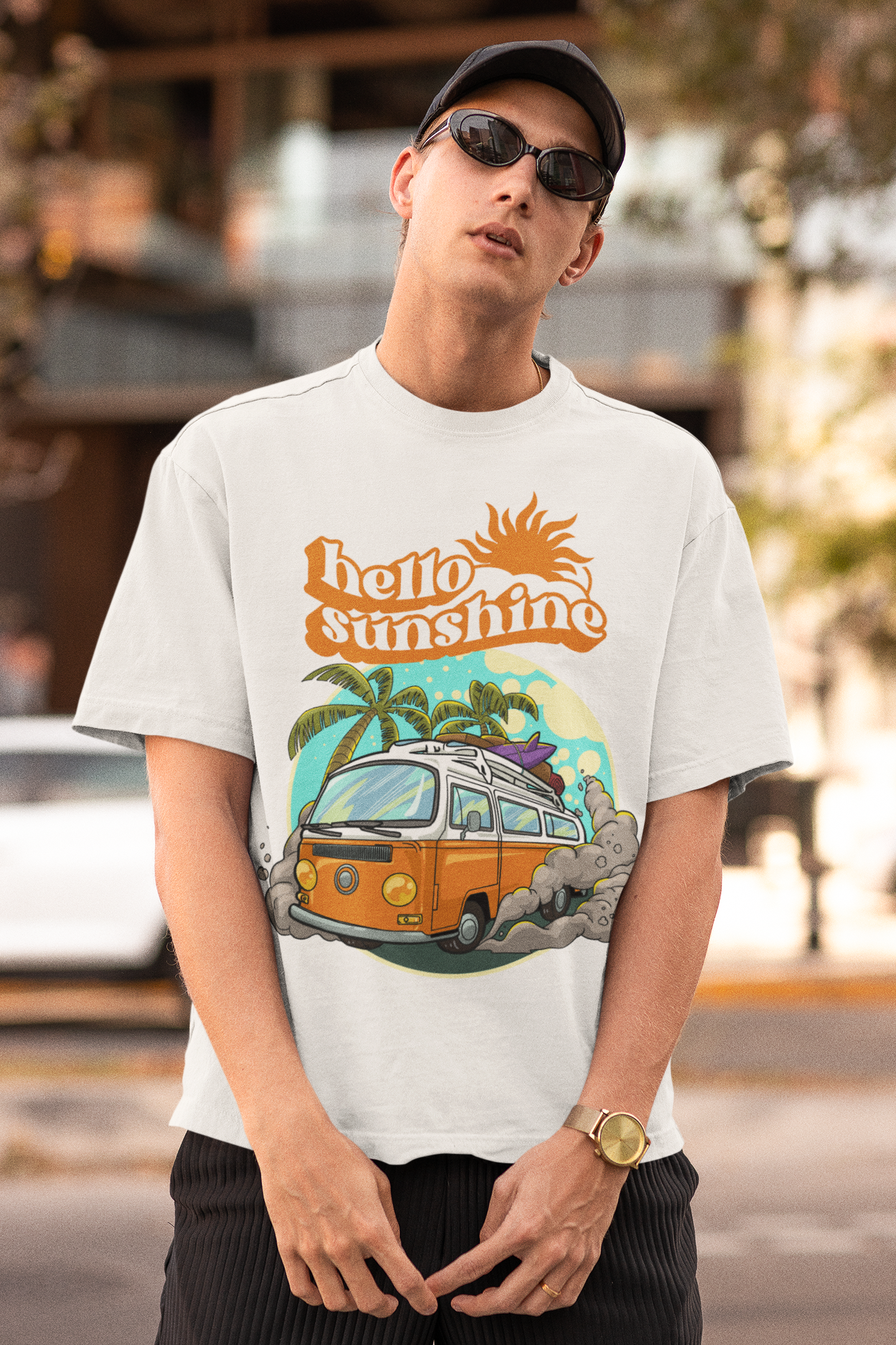 Hello Sunshine Oversized Cotton Tshirt