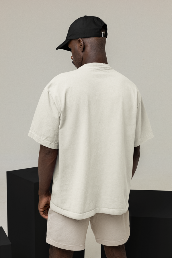 Polly Off-White Plain Oversized Tshirt