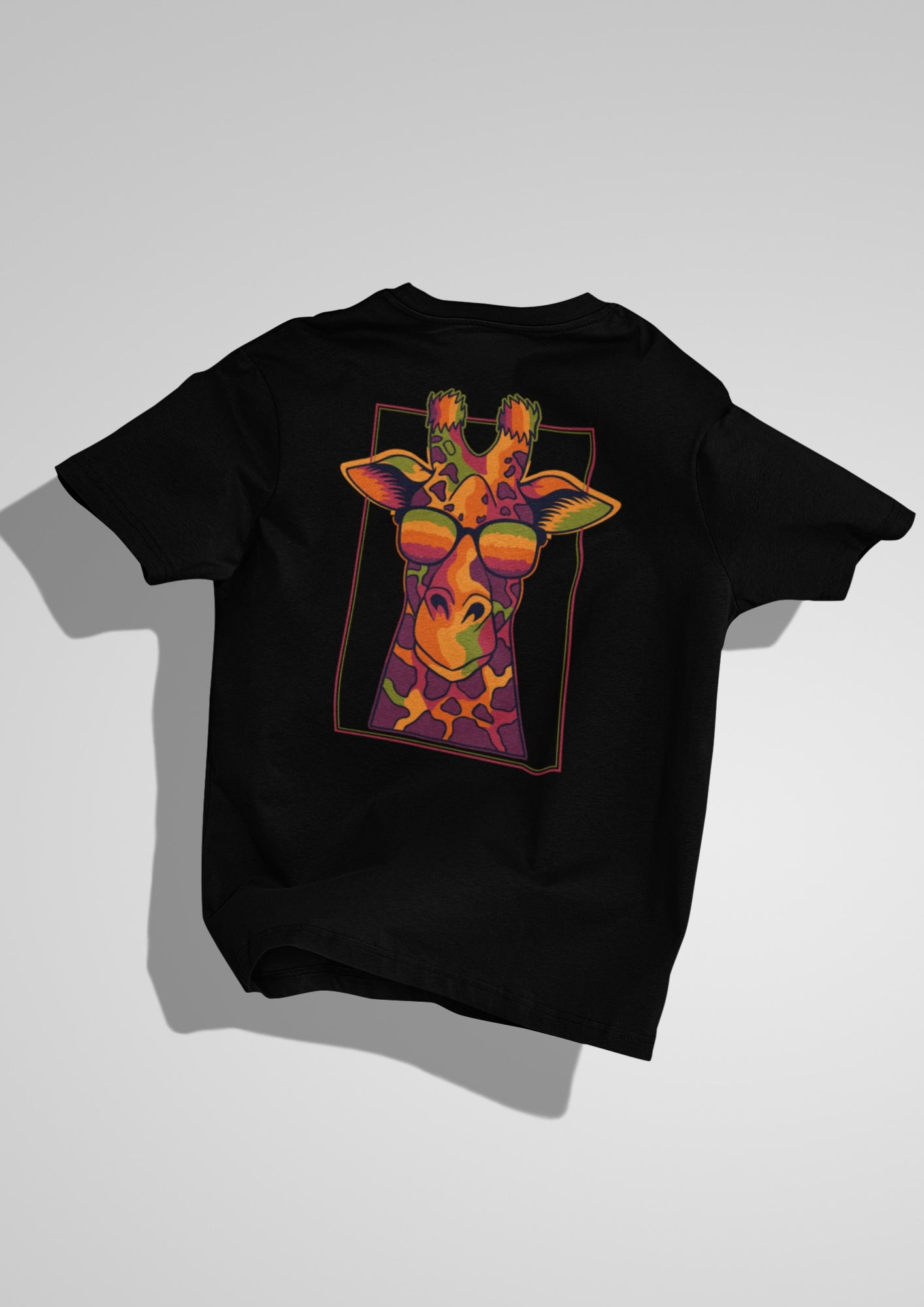 Trippy Giraffe Oversized Cotton Tshirt