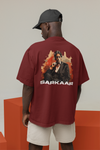 Sarkar Al Pacino Maroon Oversized Cotton Tshirt