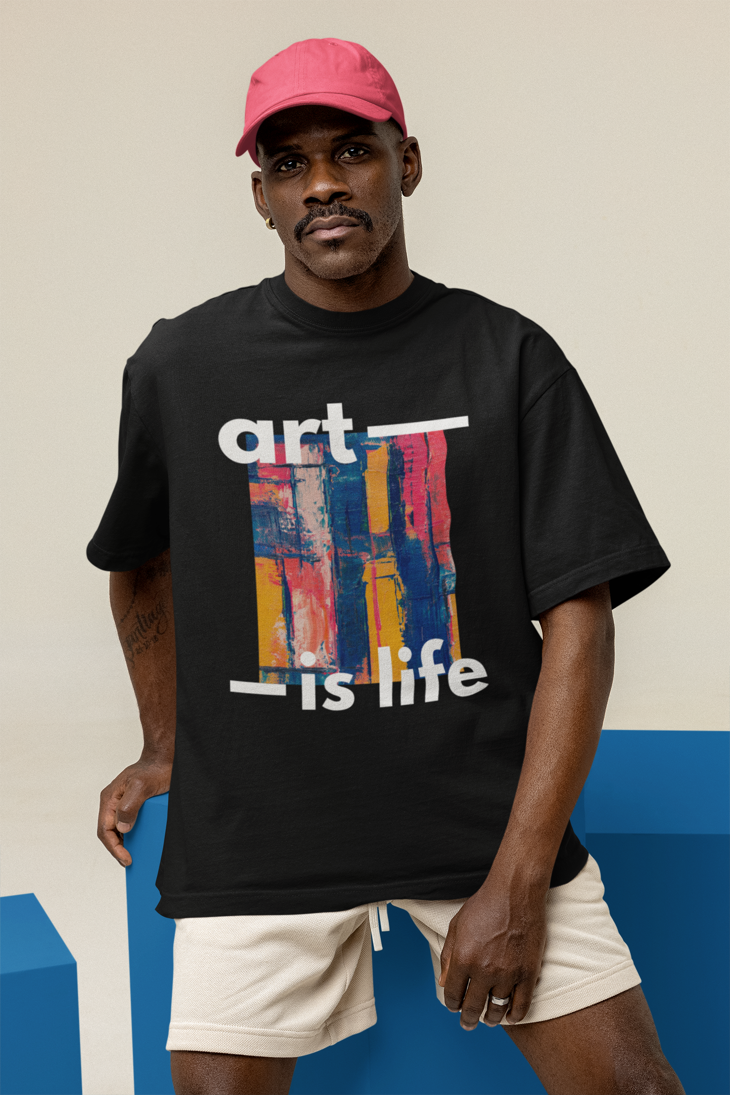 Art is Life Oversized Cotton Tshirt